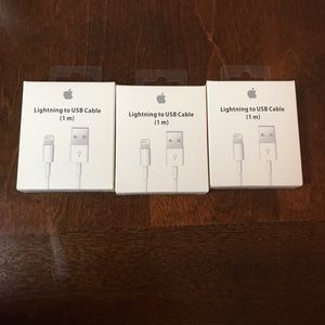 3 apple usb cables